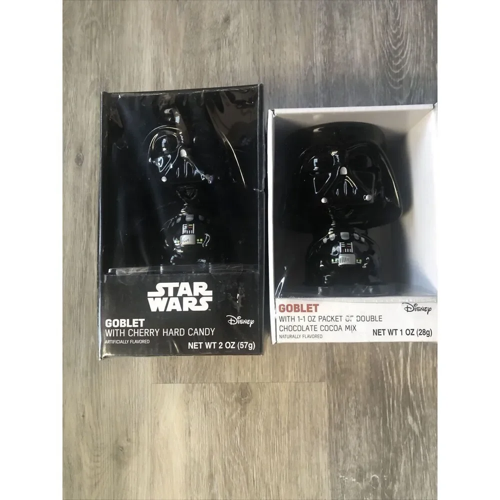 Star Wars Darth Vader Goblets-Disney. One With Cherry Candy And One With Cocoa